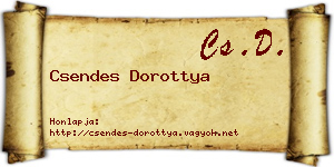 Csendes Dorottya névjegykártya